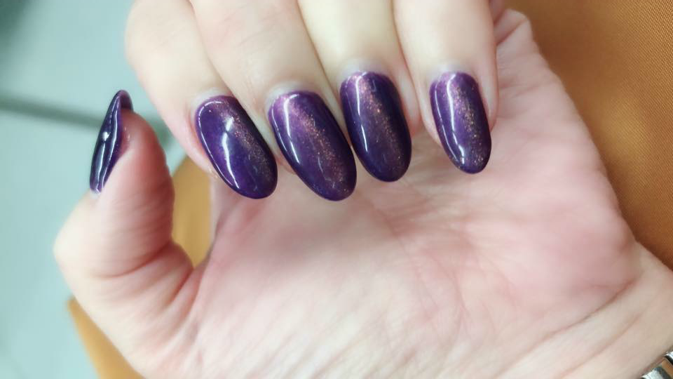 Purple galaxy nails